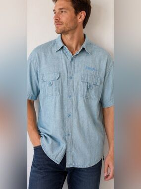 Phat Farm Men’s XL Blue Denim Button Shirt